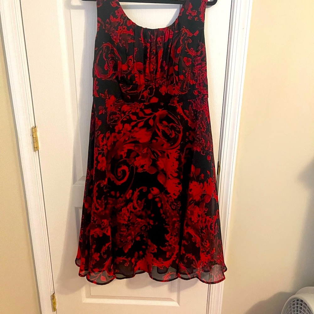 Dress barn, 2XL red and black dress